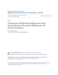 Dimensions of Individuals` Judgements about Sexual Attraction