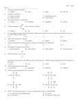 Name: 1) What is the formula for pentanol? A) C4H9OH B) C5H12 C