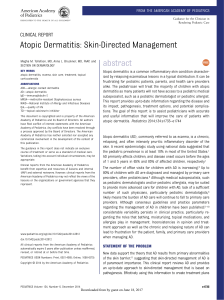 Atopic Dermatitis: Skin-Directed Management abstract
