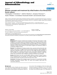 Disease concepts and treatment by tribal healers of an Amazonian