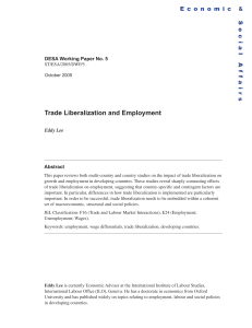 Trade Liberalization and Employment