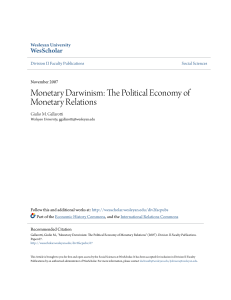 Monetary Darwinism: The Political Economy of