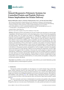 Stimuli-Responsive Polymeric Systems for Controlled Protein and