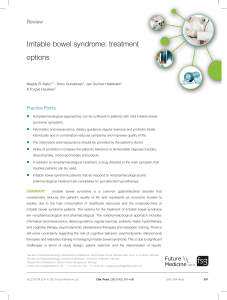 Irritable bowel syndrome: treatment options