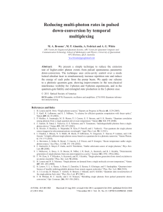 Reducing multi-photon rates in pulsed down