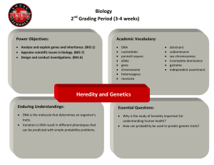 Heredity and Genetics