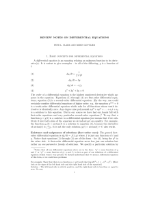 Differential Review - Harvard Mathematics Department