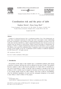 Coordination risk and the price of debt