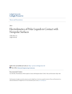 Electrokinetics of Polar Liquids in Contact with Nonpolar Surfaces