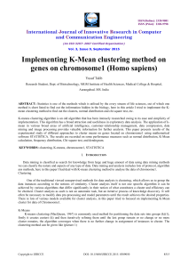 Implementing K-Mean clustering method on genes on