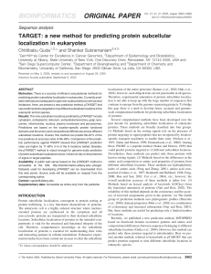 TARGET: a new method for predicting protein subcellular