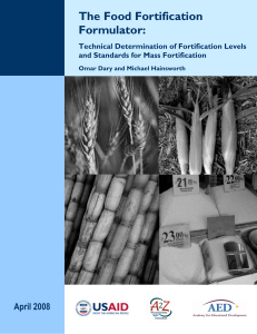 The Food Fortification Formulator: Technical Determination