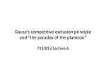 Gause`s competitive exclusion principle and “the