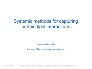 Systemic methods for capturing protein–lipid interactions (PDF