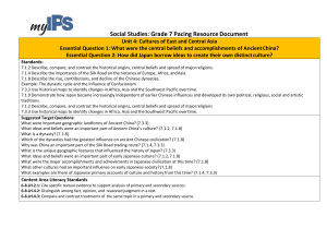 Social Studies: Grade 7 Pacing Resource Document