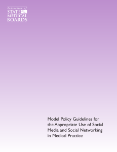 Model Policy Guidelines for the Appropriate Use of Social Media