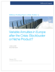 Variable Annuities in Europe after the Crisis: Blockbuster