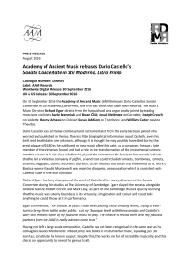 Press release () - Academy of Ancient Music