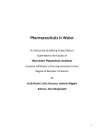 Pharmaceuticals in Water - Worcester Polytechnic Institute