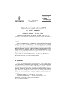 International ramifications of US tax-policy changes