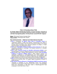 Felix I D Konotey-Ahulu FGA Key Achievements: National and