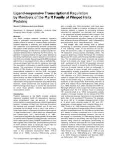 Ligand-responsive Transcriptional Regulation by Members of the