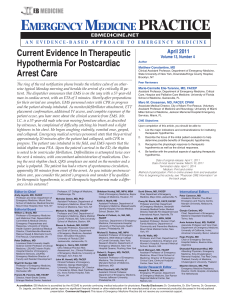 Current Evidence In Therapeutic Hypothermia For Postcardiac