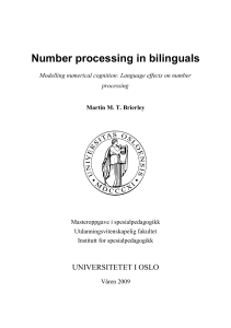 Number processing in bilinguals - DUO