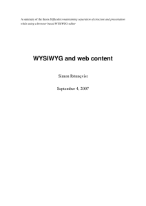 WYSIWYG and web content