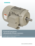 General purpose aluminum frame motors