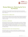 Recipe Makeover: Reducing the Fat in the Kitchen