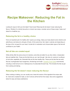 Recipe Makeover: Reducing the Fat in the Kitchen