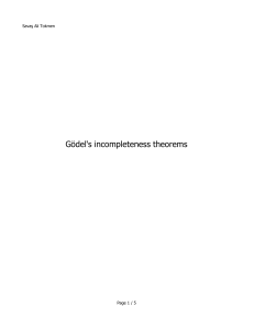 Godel incompleteness