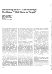 Immunoregulatory T Cell Pathways: The Helper T Cell Clone as Target