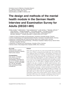 The design and methods of the mental health module in the German