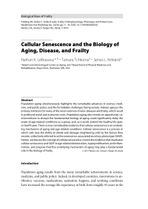 Cellular Senescence and the Biology of Aging, Disease, and Frailty