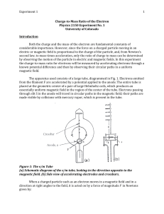 Charge to Mass Ratio of the Electron