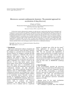 Microwave–assisted combinatorial chemistry: The potential