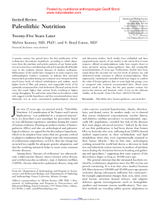 Paleolithic Nutrition