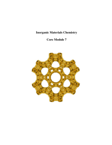 Inorganic Materials Chemistry Core Module 7