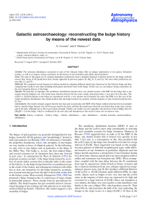 Galactic astroarchaeology: reconstructing the bulge history by