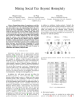 Mining Social Ties Beyond Homophily - Computing Science