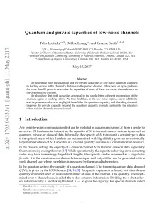 Quantum and private capacities of low