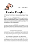 Canine Cough……. - Kepala Pet Resort