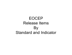 EOCEP Release Items By Standard and Indicator