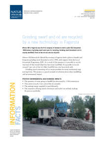 Grinding swarf and oil are recycled by a new technology in Fagersta