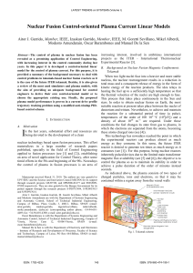Nuclear Fusion Control-oriented Plasma Current