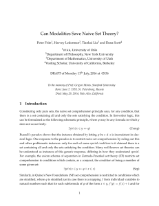 Can Modalities Save Naive Set Theory?