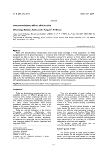 Immunomodulatory effects of tick saliva