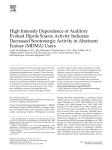 High Intensity Dependence of Auditory Evoked Dipole Source
